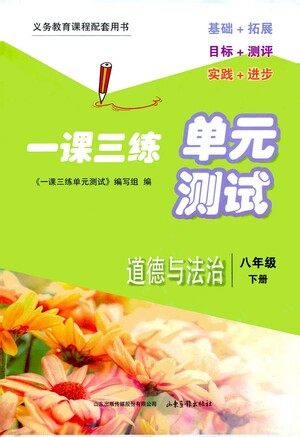 山东画报出版社2021一课三练单元测试道德与法治八年级下册人教版答案