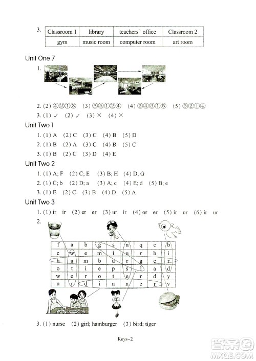 浙江少年儿童出版社2021每课一练四年级下册小学英语R人教版答案
