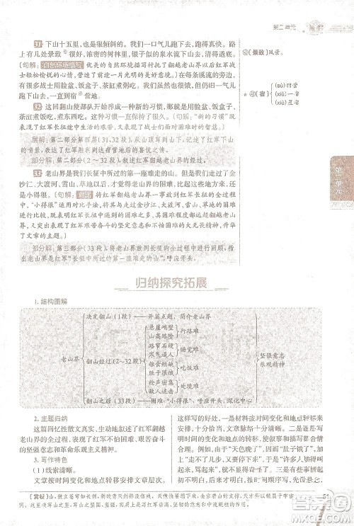 陕西人民教育出版社2021中学教材全解七年级语文下册人教版参考答案 陕西人民教育出版社2021中学教材全解七年级语文下册人教版参考答案