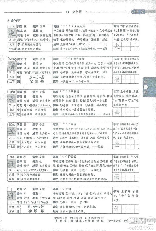 陕西人民教育出版社2021小学教材全解三年级语文下册人教版参考答案