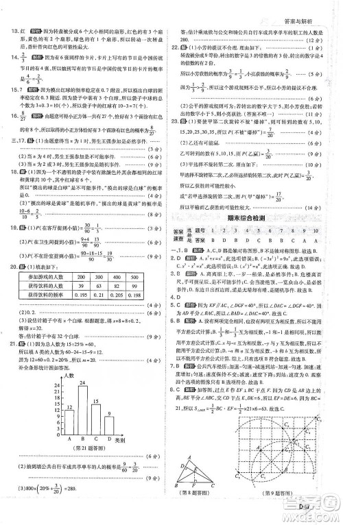 开明出版社2021少年班初中数学七年级下册北师大版参考答案