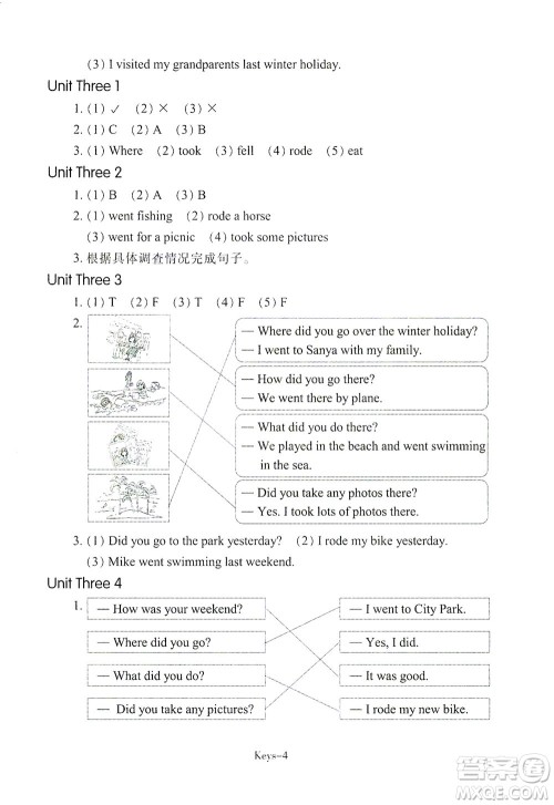 浙江少年儿童出版社2021每课一练六年级下册小学英语R人教版答案