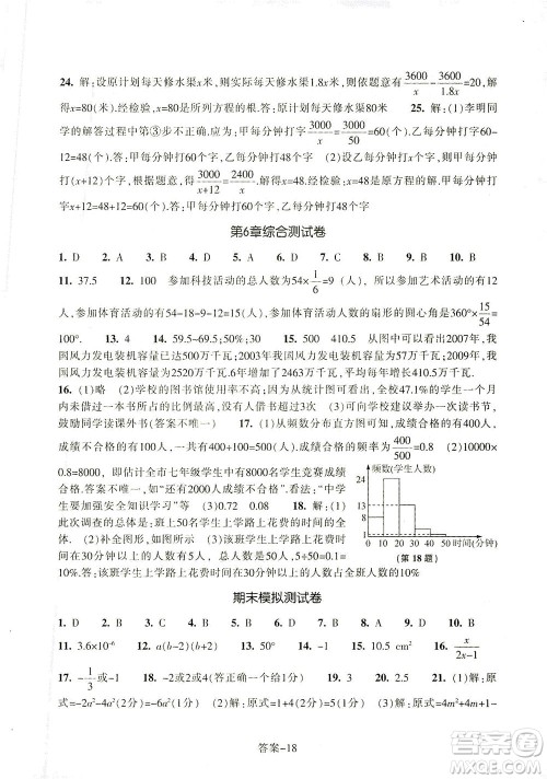 浙江少年儿童出版社2021每课一练七年级下册数学ZH浙教版答案 浙江少年儿童出版社2021每课一练七年级下册数学ZH浙教版答案