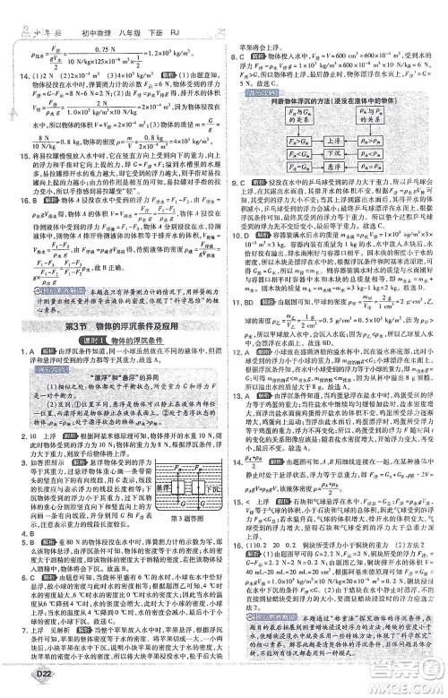 开明出版社2021少年班初中物理八年级下册人教版参考答案 开明出版社2021少年班初中物理八年级下册人教版参考答案