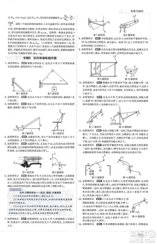 开明出版社2021少年班初中物理八年级下册人教版参考答案 开明出版社2021少年班初中物理八年级下册人教版参考答案
