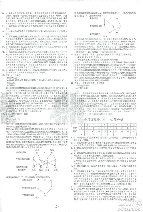 教育科学出版社2021年5年中考3年模拟初中试卷生物八年级下册人教版参考答案