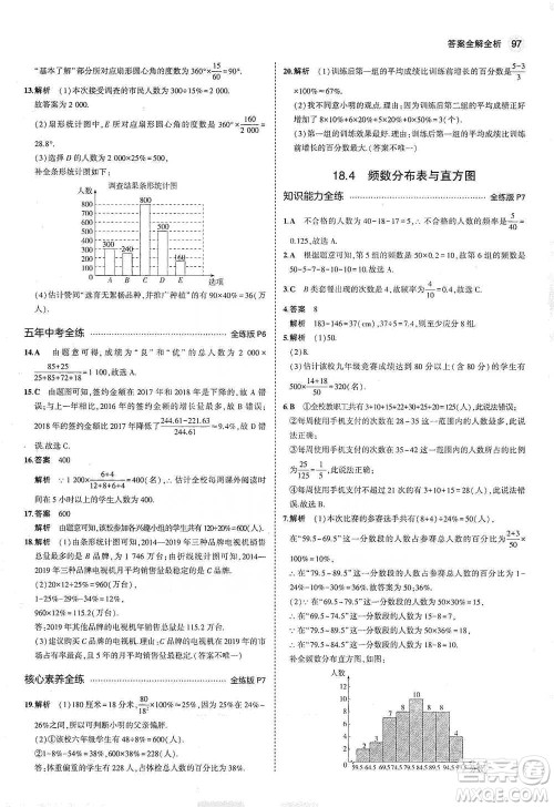 教育科学出版社2021年5年中考3年模拟初中数学八年级下册冀教版参考答案