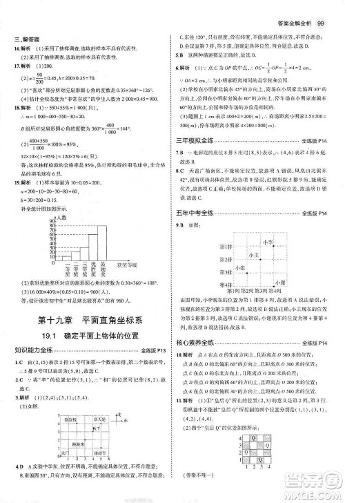 教育科学出版社2021年5年中考3年模拟初中数学八年级下册冀教版参考答案