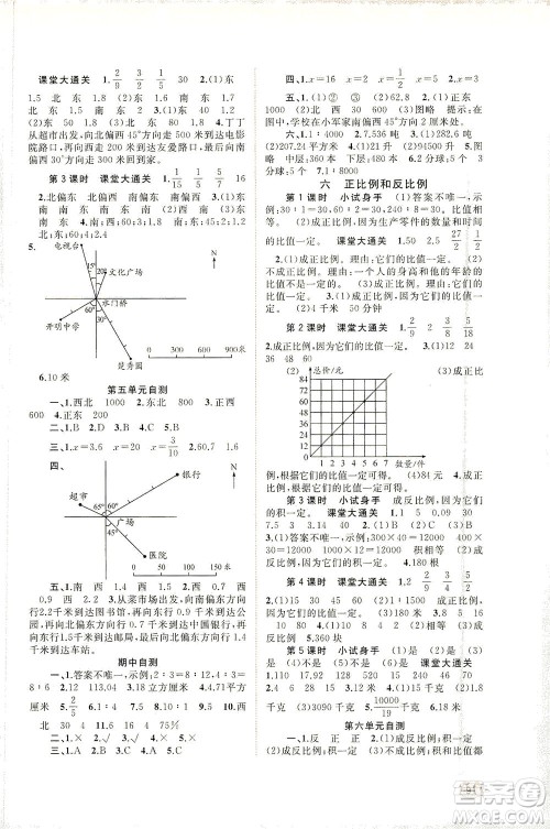 广西教育出版社2021新课程学习与测评同步学习数学六年级下册苏教版答案 广西教育出版社2021新课程学习与测评同步学习数学六年级下册苏教版答案