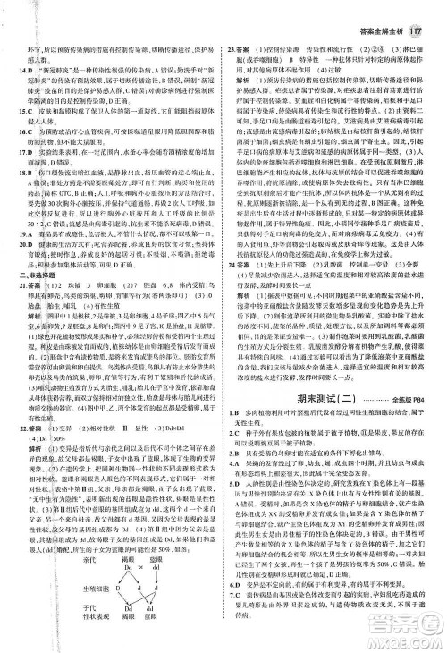 教育科学出版社2021年5年中考3年模拟初中生物八年级下册苏教版参考答案 教育科学出版社2021年5年中考3年模拟初中生物八年级下册苏教版参考答案