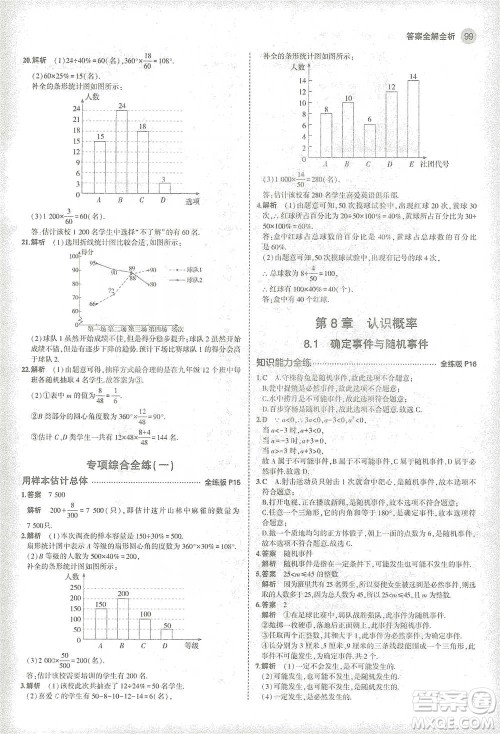 教育科学出版社2021年5年中考3年模拟初中数学八年级下册苏科版参考答案