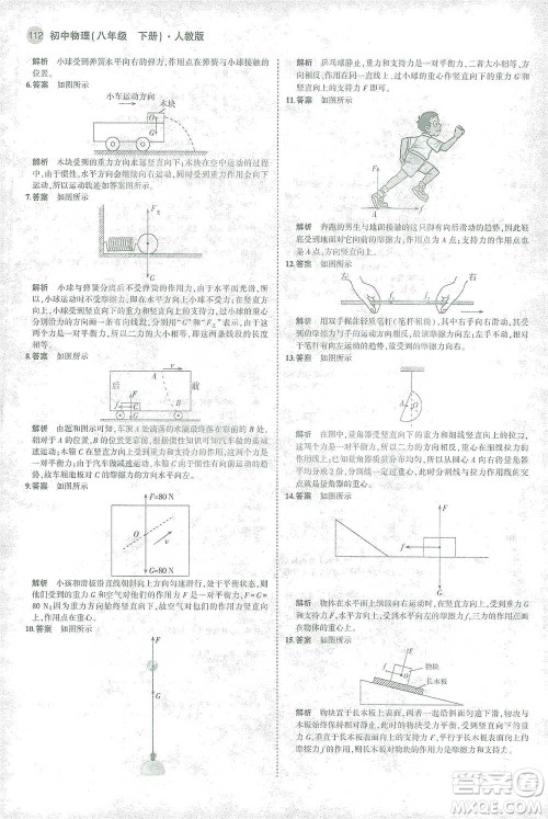教育科学出版社2021年5年中考3年模拟初中物理八年级下册人教版参考答案 教育科学出版社2021年5年中考3年模拟初中物理八年级下册人教版参考答案