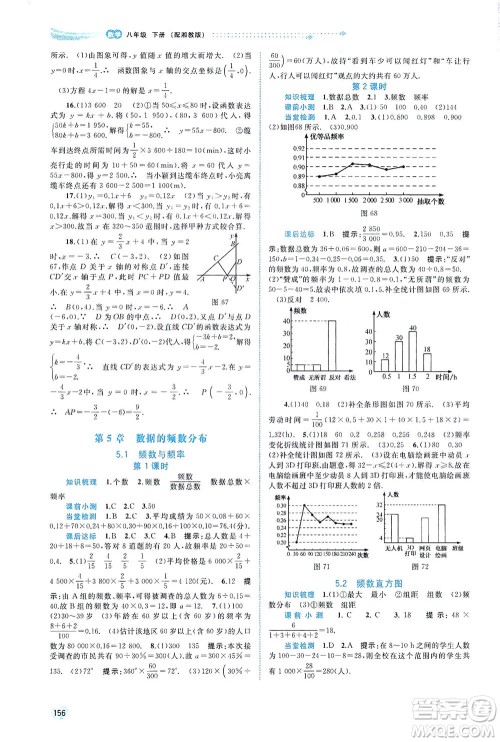 广西教育出版社2021新课程学习与测评同步学习数学八年级下册湘教版答案