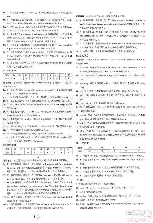 首都师范大学出版社2021年5年中考3年模拟初中试卷英语七年级下册外研版参考答案 首都师范大学出版社2021年5年中考3年模拟初中试卷英语七年级下册外研版参考答案