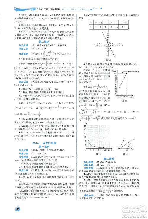 广西教育出版社2021新课程学习与测评同步学习数学八年级下册人教版答案