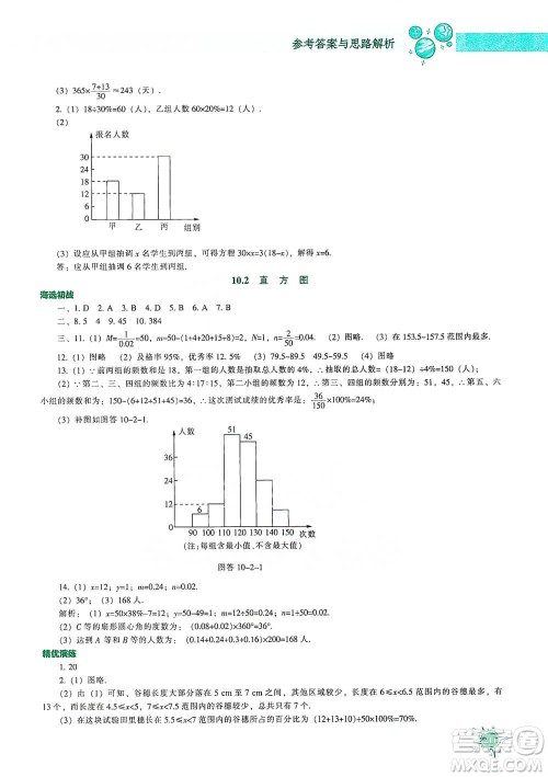 辽宁教育出版社2021尖子生题库数学七年级下册人教版参考答案