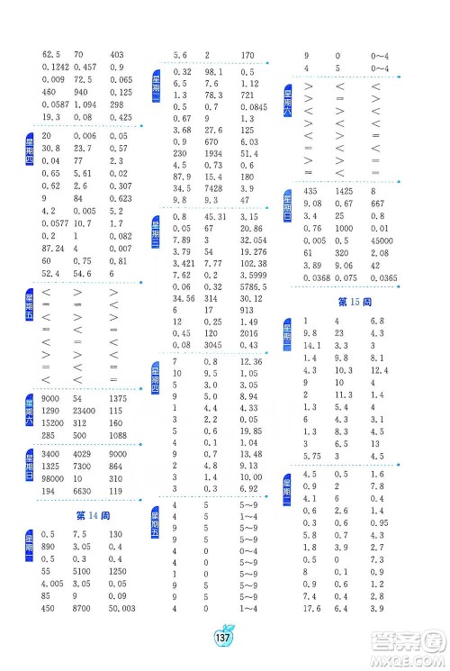 江苏人民出版社2021小学数学计算高手四年级下册人教版参考答案