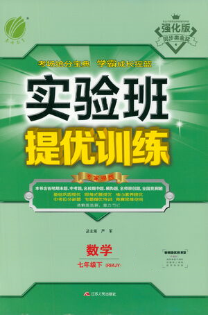 江苏人民出版社2021实验班提优训练七年级下册数学人教版参考答案