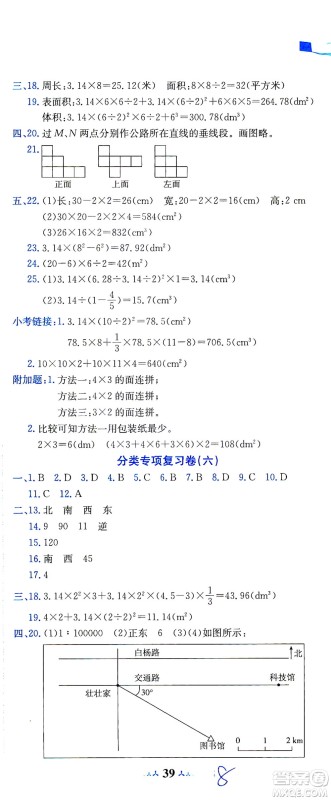 龙门书局2021黄冈小状元达标卷六年级数学下R人教版答案 龙门书局2021黄冈小状元达标卷六年级数学下R人教版答案