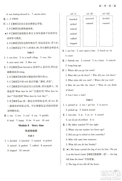 天津教育出版社2021学习质量监测七年级英语下册外研版答案