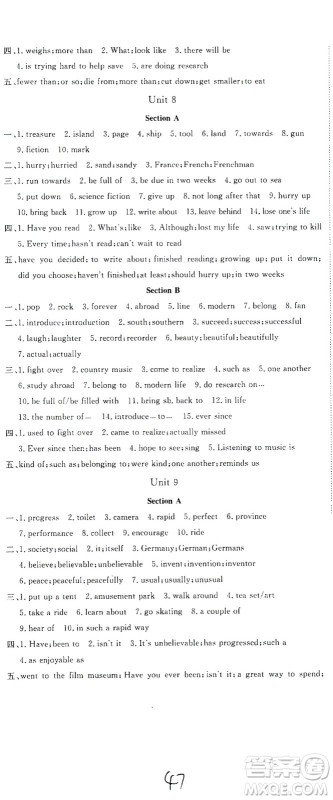 宁夏人民教育出版社2021学练优英语八年级下册人教版河南专版答案 宁夏人民教育出版社2021学练优英语八年级下册人教版河南专版答案