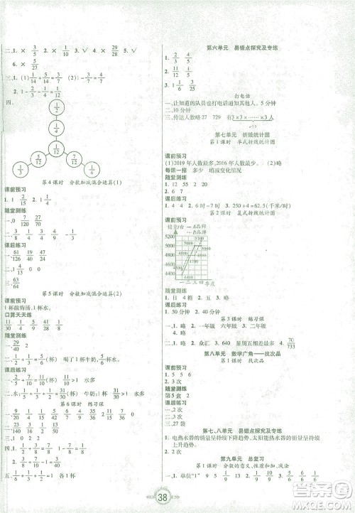 西安出版社2021创新课课练五年级数学下册人教版答案