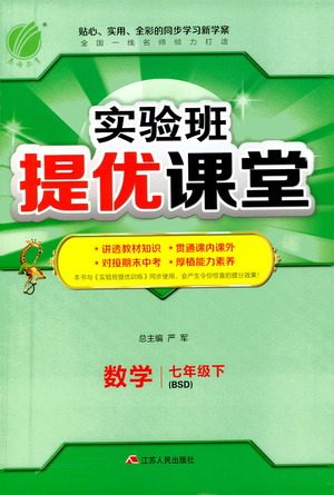 江苏人民出版社2021春雨教育实验班提优课堂七年级下册数学北师大版参考答案