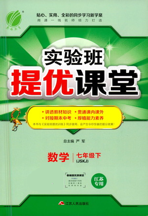 江苏人民出版社2021春雨教育实验班提优课堂七年级下册数学江苏专用苏科版参考答案