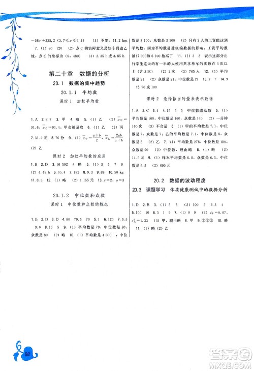 福建人民出版社2021顶尖课课练八年级数学下册人教版答案 福建人民出版社2021顶尖课课练八年级数学下册人教版答案