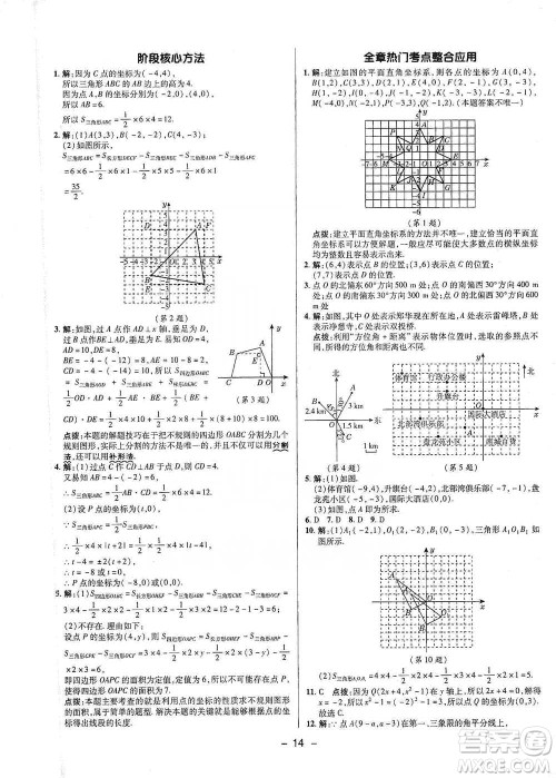 陕西人民教育出版社2021典中点七年级下册数学人教版参考答案