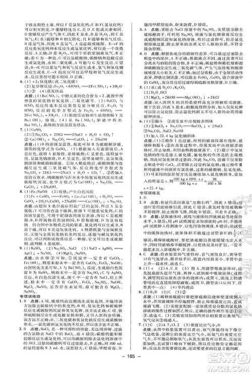 陕西人民教育出版社2021典中点九年级全一册科学华师版参考答案 陕西人民教育出版社2021典中点九年级全一册科学华师版参考答案
