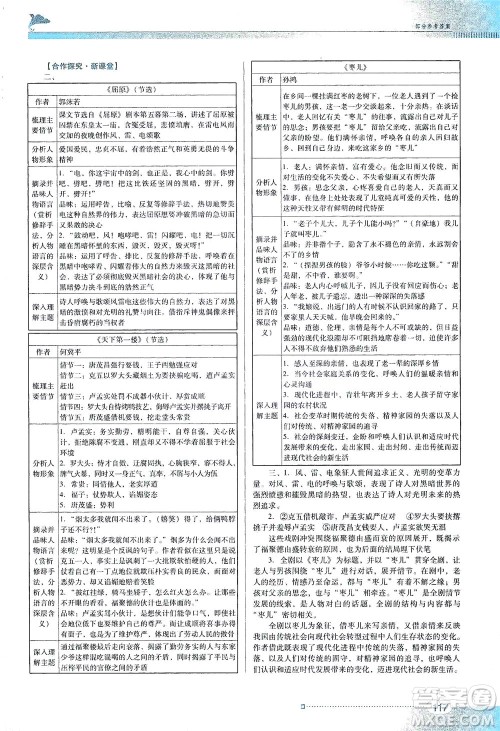 广东教育出版社2021南方新课堂金牌学案语文九年级下册人教版答案