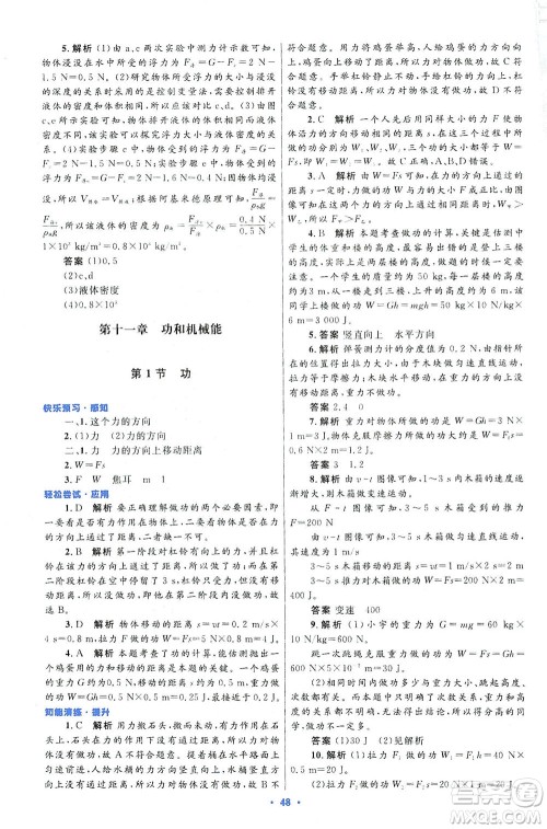 人民教育出版社2021初中同步测控优化设计八年级物理下册人教版答案 人民教育出版社2021初中同步测控优化设计八年级物理下册人教版答案