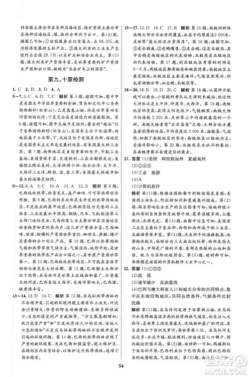 现代教育出版社2021初中同步学考优化设计七年级地理下册RJ人教版答案 现代教育出版社2021初中同步学考优化设计七年级地理下册RJ人教版答案