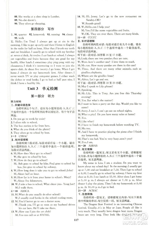 现代教育出版社2021初中同步学考优化设计七年级英语下册RJ人教版答案 现代教育出版社2021初中同步学考优化设计七年级英语下册RJ人教版答案