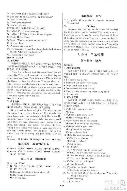 现代教育出版社2021初中同步学考优化设计七年级英语下册RJ人教版答案 现代教育出版社2021初中同步学考优化设计七年级英语下册RJ人教版答案