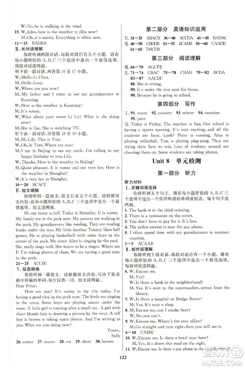 现代教育出版社2021初中同步学考优化设计七年级英语下册RJ人教版答案 现代教育出版社2021初中同步学考优化设计七年级英语下册RJ人教版答案