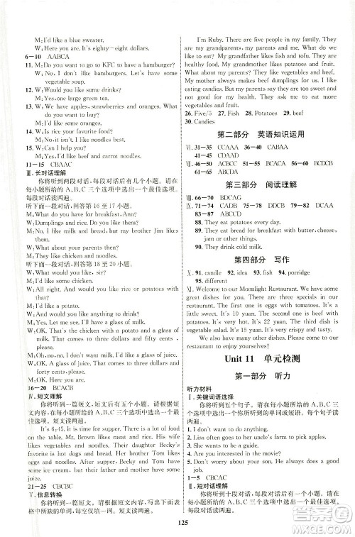 现代教育出版社2021初中同步学考优化设计七年级英语下册RJ人教版答案 现代教育出版社2021初中同步学考优化设计七年级英语下册RJ人教版答案