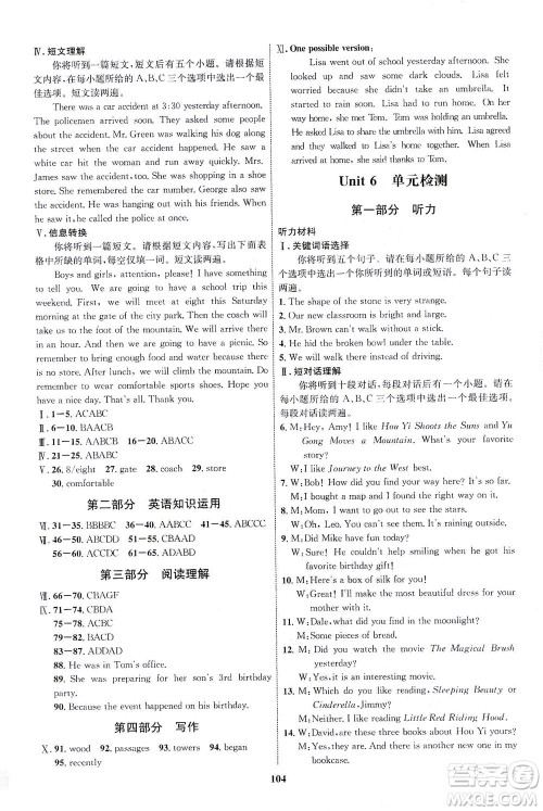 现代教育出版社2021初中同步学考优化设计八年级英语下册RJ人教版答案 现代教育出版社2021初中同步学考优化设计八年级英语下册RJ人教版答案
