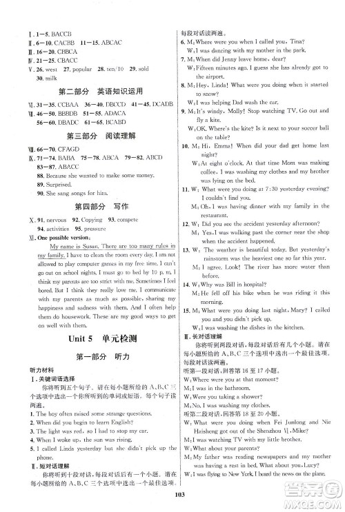 现代教育出版社2021初中同步学考优化设计八年级英语下册RJ人教版答案 现代教育出版社2021初中同步学考优化设计八年级英语下册RJ人教版答案