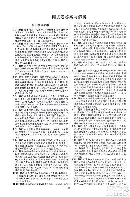 现代教育出版社2021初中同步学考优化设计八年级物理下册HK沪科版答案 现代教育出版社2021初中同步学考优化设计八年级物理下册HK沪科版答案