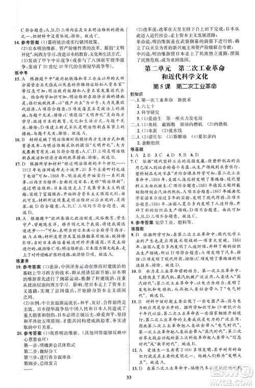 现代教育出版社2021初中同步学考优化设计九年级历史下册RJ人教版答案 现代教育出版社2021初中同步学考优化设计九年级历史下册RJ人教版答案