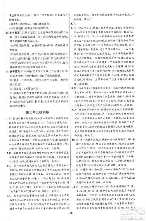 现代教育出版社2021初中同步学考优化设计九年级历史下册RJ人教版答案 现代教育出版社2021初中同步学考优化设计九年级历史下册RJ人教版答案