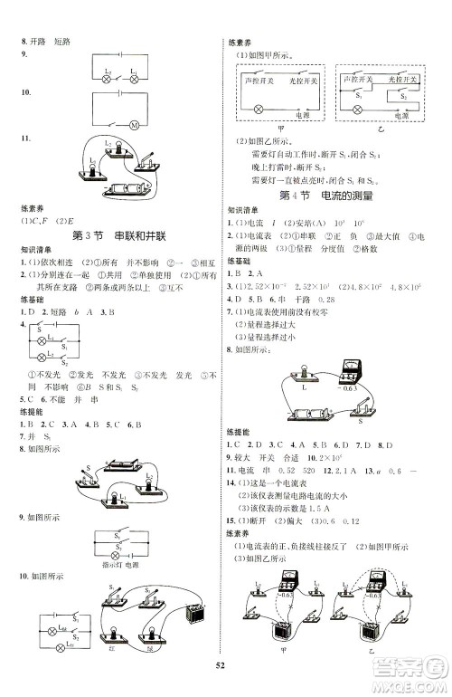 现代教育出版社2021初中同步学考优化设计九年级物理全一册RJ人教版答案 现代教育出版社2021初中同步学考优化设计九年级物理全一册RJ人教版答案