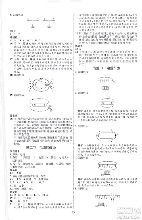 现代教育出版社2021初中同步学考优化设计九年级物理全一册HK沪科版答案 现代教育出版社2021初中同步学考优化设计九年级物理全一册HK沪科版答案