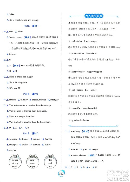 江西人民出版社2021春王朝霞德才兼备作业创新设计英语六年级下册PEP版人教版答案