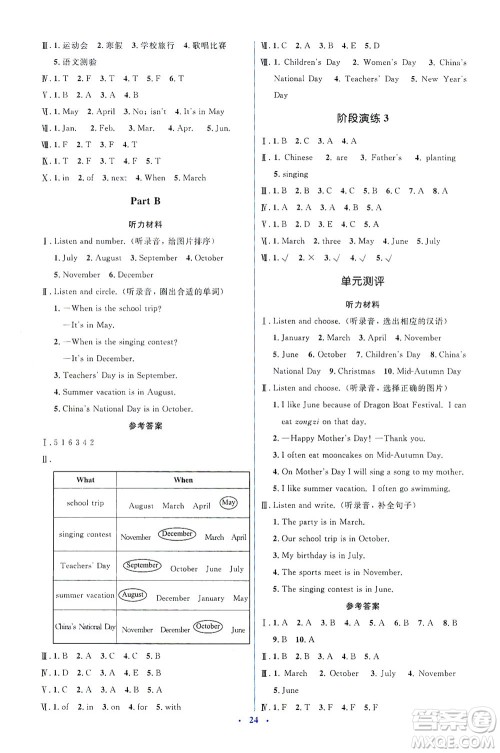 人民教育出版社2021同步解析与测评五年级英语下册人教版答案 人民教育出版社2021同步解析与测评五年级英语下册人教版答案