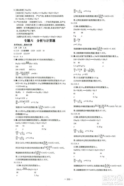 新世纪出版社2021导与练初中学业水平考试九年级化学下册人教版云南专版答案 新世纪出版社2021导与练初中学业水平考试九年级化学下册人教版云南专版答案