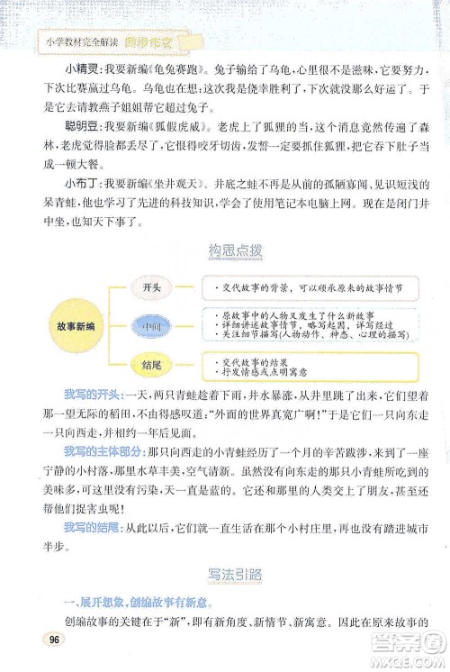 吉林人民出版社2021小学教材完全解读同步作文四年级下册语文参考答案