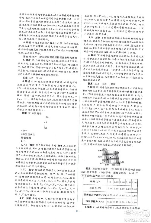 人民教育出版社2021同步解析与测评八年级物理下册人教版答案 人民教育出版社2021同步解析与测评八年级物理下册人教版答案